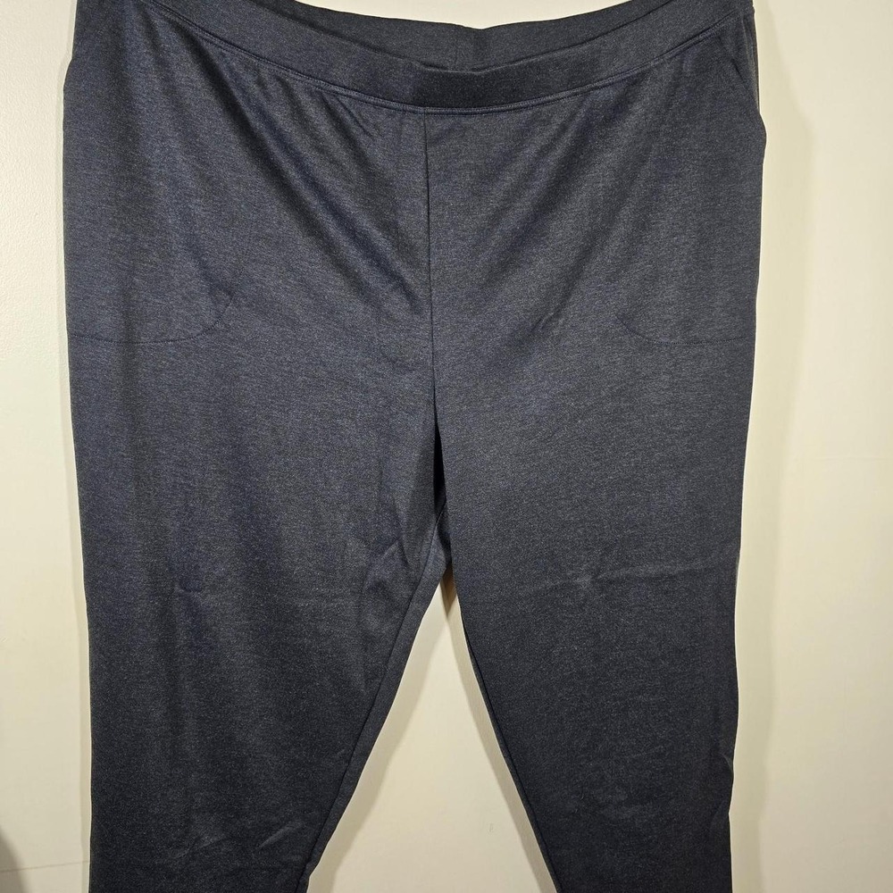 Woman Within charcoal gray pull-on pants size 34W